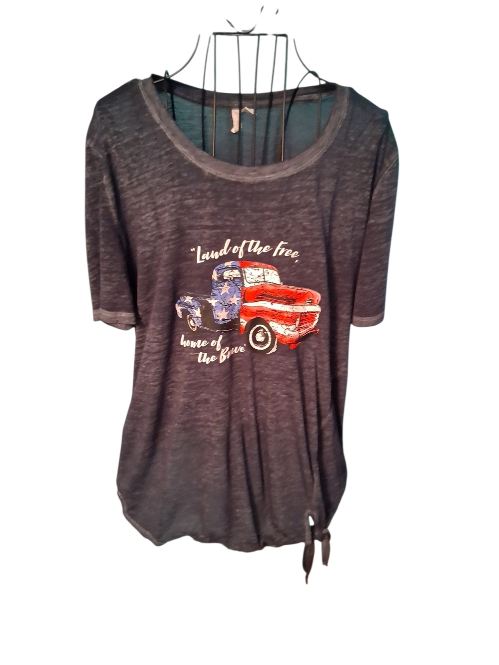 Women's  EST. 1848 Patriotic Graphic Tee - Navy 'Land of the Free'